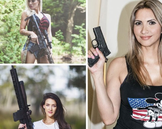 Picture of Instagram Influencers being paid my Gun Manufacturers to pose with guns.